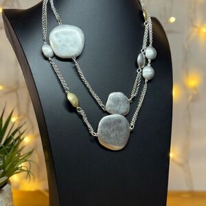 Chico's Silver and Gold Multi-Strand Necklace